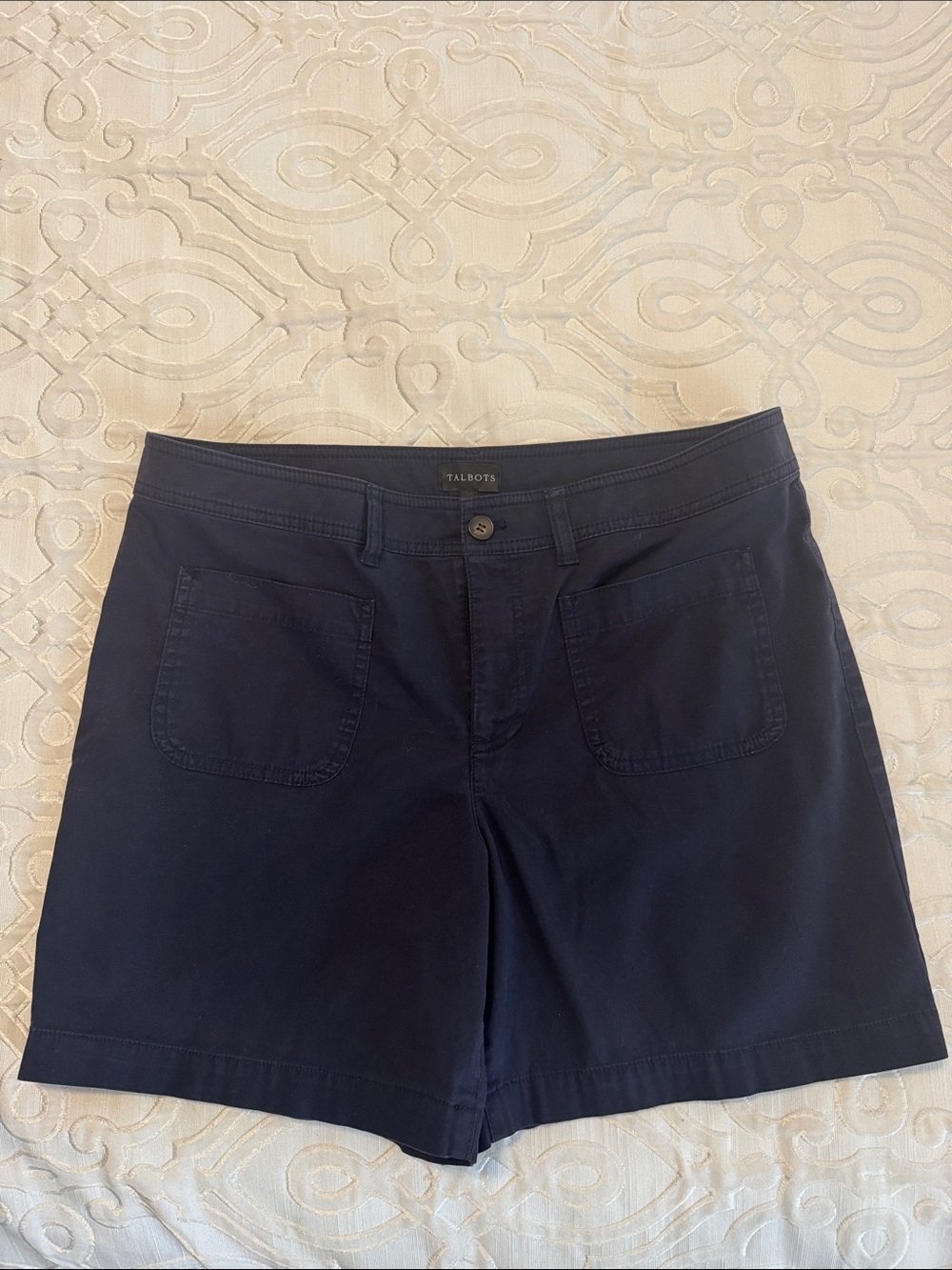 Talbots Navy Cotton Blend Shorts
